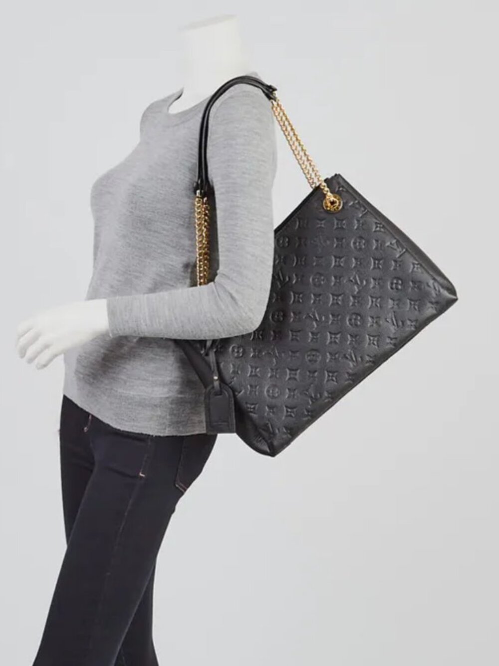 Louis Vuitton Monogram Empreinte Surene MM Black Tote + Box/Receipt - Picture 16 of 16